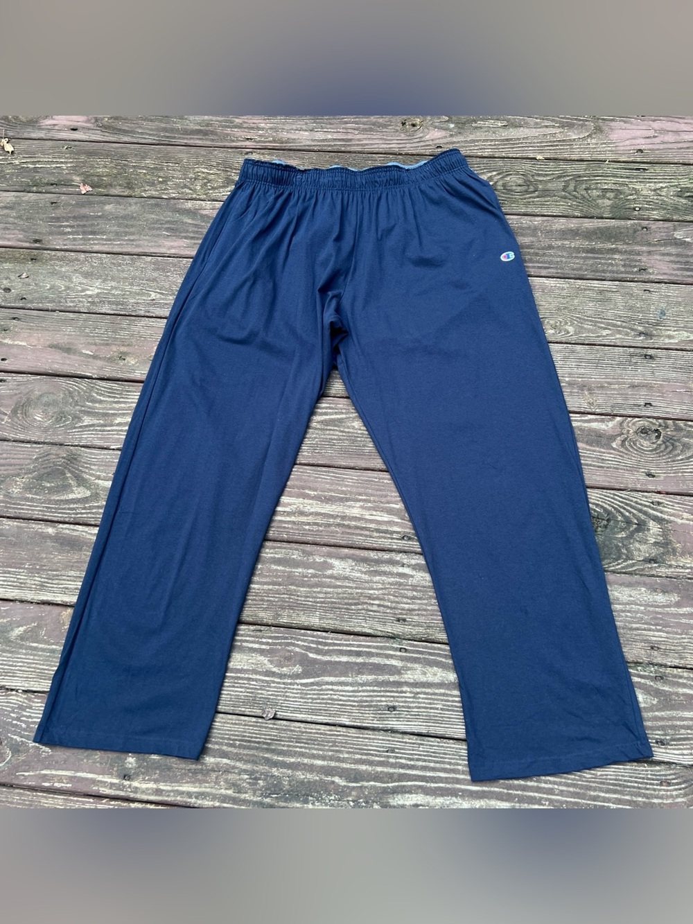Champion Men’s 100% Cotton Navy Jersey Pants Casual Minimalist loungewear|Sz:3XL
